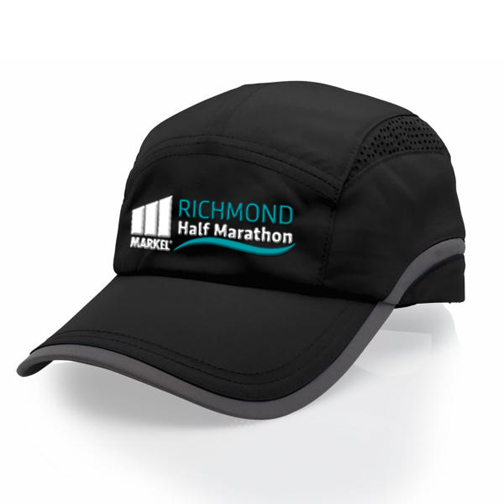 Markel Richmond Half Marathon Black Tech Hat Sports Backers