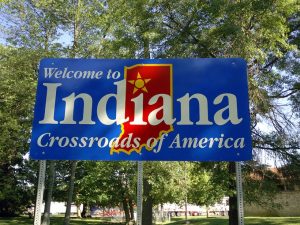 Indiana Welcome Sign