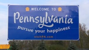 Pennsylvania Welcome Sign