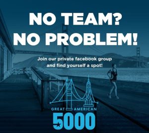 Recruit your team now for the Great American 5000