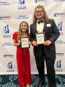 Gabriella Garcia and Noah Hartsoe, the top overall Scholar-Athlete Award winners