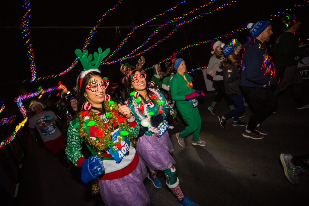 The CarMax Tacky Light Run features the famous light tunnel at the start and finish!