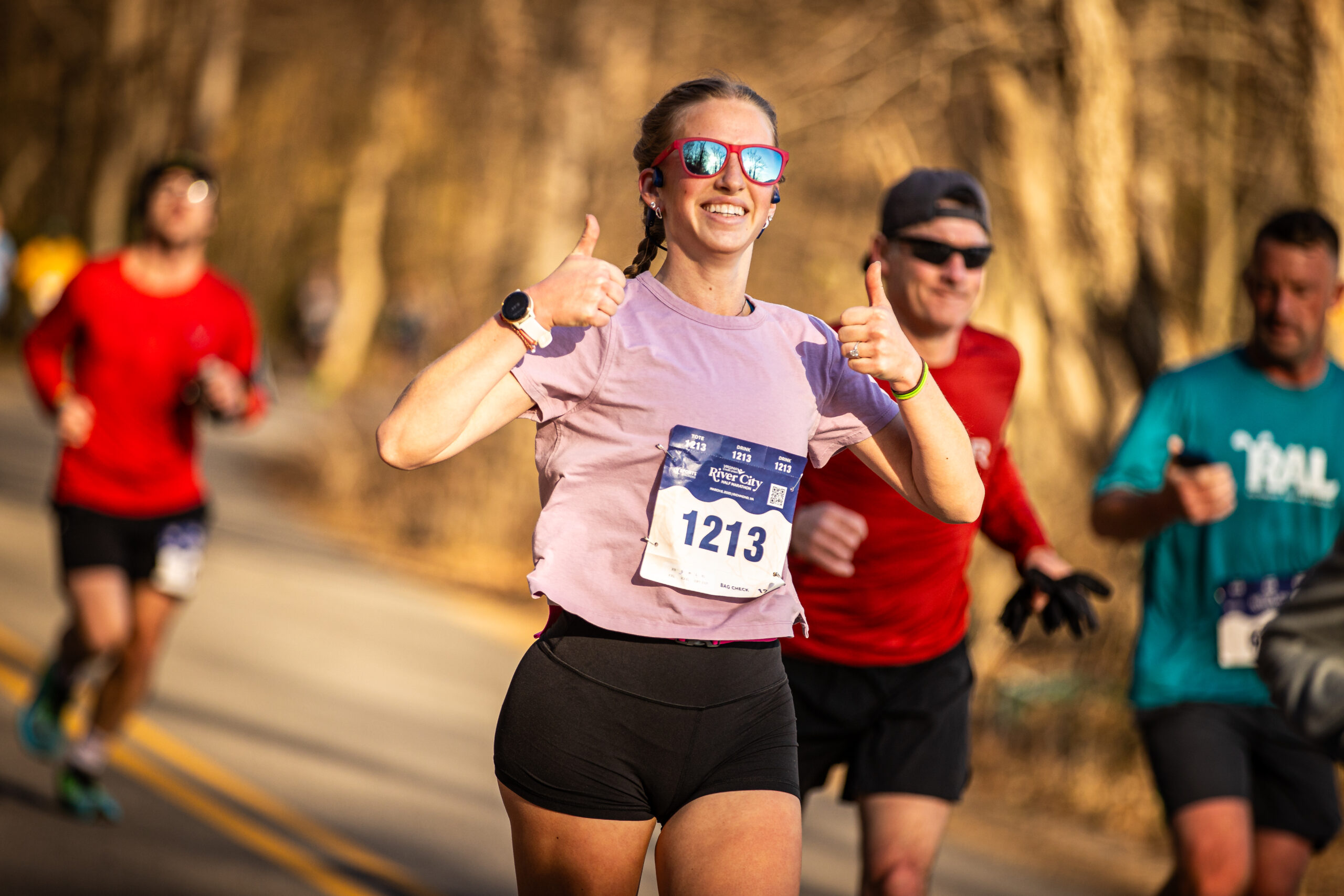 Runner participating in the Virginia Credit Union River City Half 
